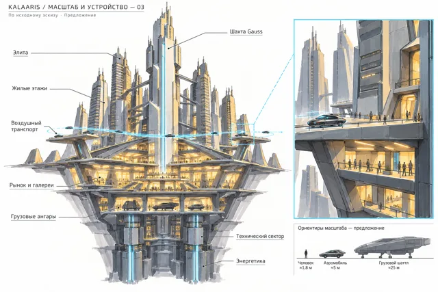Gauss Tower: Inhabited City Scale Study