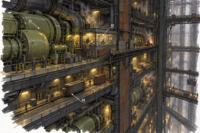 Gauss Tower: Stacked Industrial District