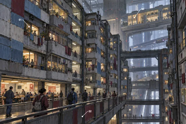 Gauss Tower’s Inner Residential City