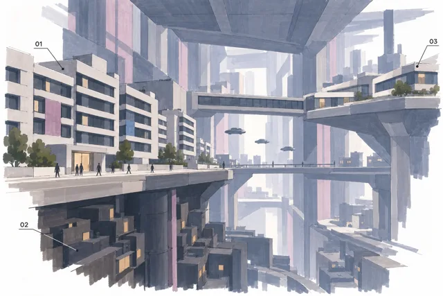 Gauss: Enclosed City in a Colossal Tower