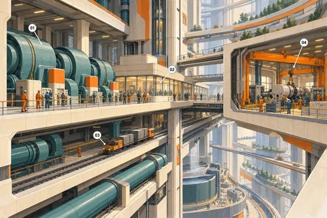 Retrofuturist Industrial District in Kalaaris